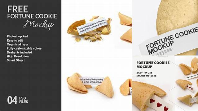 5147+ Fortune Cookie Mockup Editable Design File