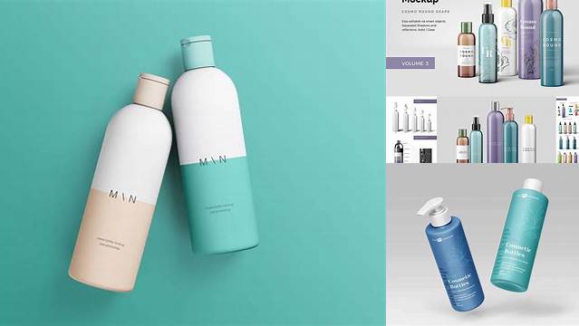 5150+ 150 ml Cosmetic Bottle PSD Mockup Editable Photoshop Template Freebie