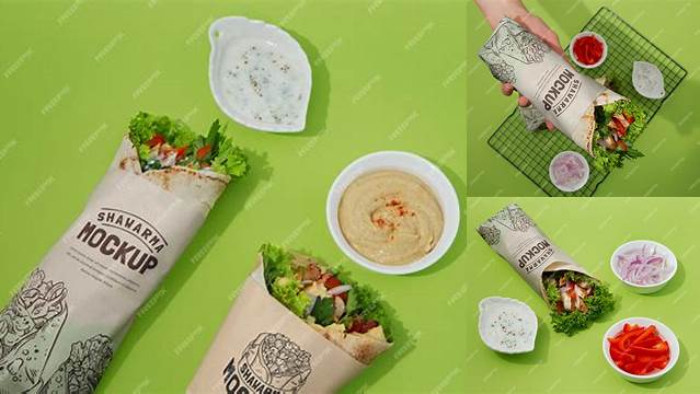 5150+ Shawarma Mockup Mockup PSD