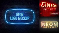 5155+ Neon Mockup Psd Free Advanced Photoshop Template