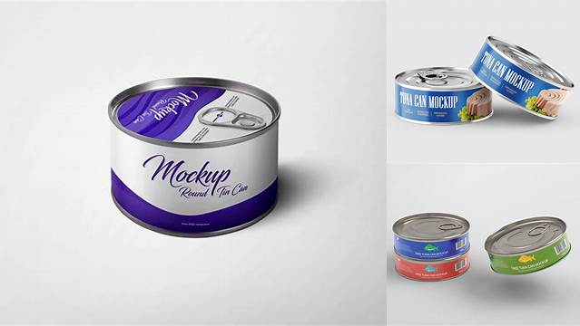 5159+ Tuna Tin Can PSD Mockup Elegant Design Mockup PSD