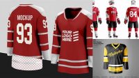 5164+ Ice Hockey Uniform Mockup Template Free Creative Digital PSD Download