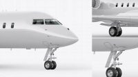 5166+ Bombardier Global 5000 Halfside view Download Free