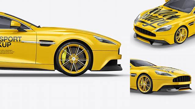 5171+ Aston Martin Vanquish PSD Mockup Side View Versatile Mockup for Designers