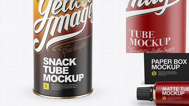 5173+ Matte Tube PSD Mockup High-Angle Shot Photoshop Resource Free