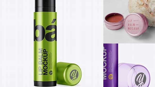 5173+ Opened Metallic Lip Balm Tube PSD Mockup Editable and Customizable PSD