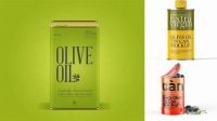 5182+ Olive Oil Tin Can PSD Mockup Smart Layer PSD