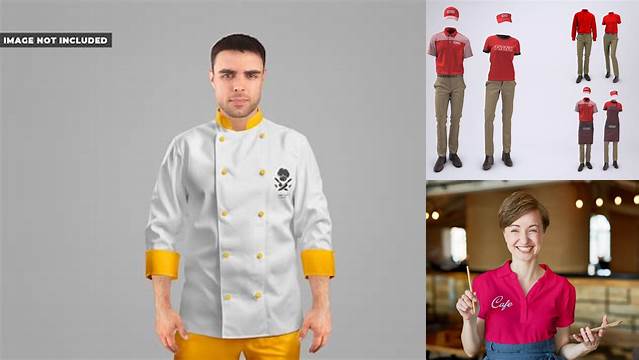 5188+ Waiter Uniform Mockup Best Free Mockup PSD