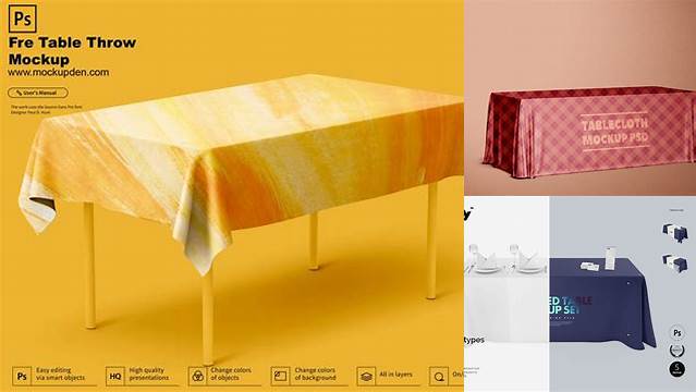 5189+ Table Cover Mockup Psd Free High-End PSD Download