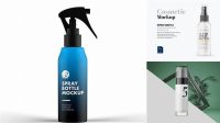 5193+ Matte Spray Bottle PSD Mockup Half Side View Fully Customizable Mockup PSD Free