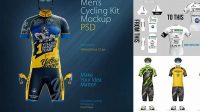 5194+ Cycling Kit Mockup Free Easy Editable