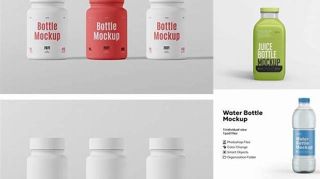 5199+ 350ml Plastic Bottle PSD Mockup Free Graphic Design Mockup File