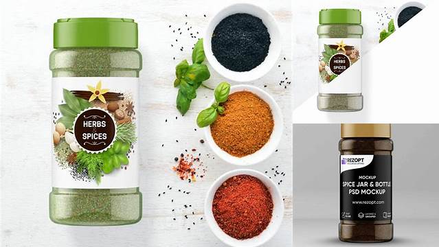 5202+ Spice Jar Mockup Free Mockup PSD Free Download