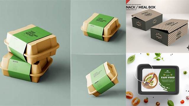 5205+ Food Box Packaging Mockup Free PSD File Download