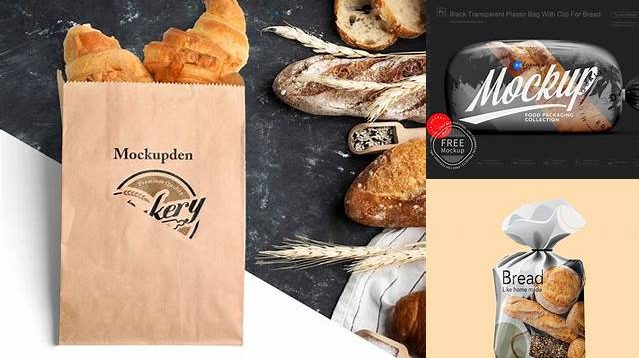 5206+ Medium Plastic Bag With Clip For Bread Editable and Customizable PSD