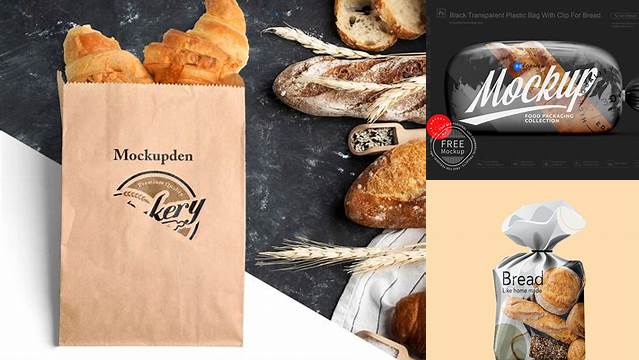 5206+ Medium Plastic Bag With Clip For Bread Editable and Customizable PSD