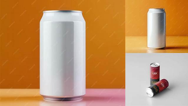 5207+ PET Can with Carbonated Drink PSD Mockup Smart Design Template Free