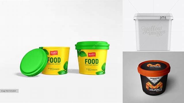 5215+ Glossy Plastic Container with Label PSD Mockup Front View Free Stylish PSD for Graphic Designers