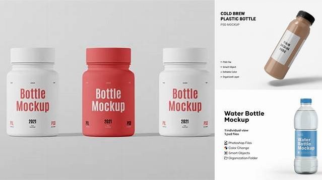 5217+ 32 fl. oz. Plastic Bottle PSD Mockup Creative High-Resolution PSD Freebie