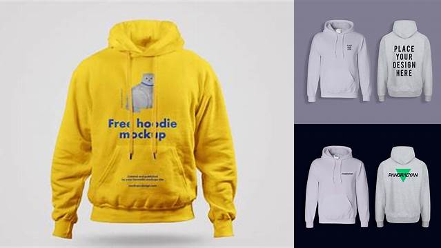 5217+ Men’s Pullover Hoodie PSD Mockup Back View Free Premium Photoshop Template Download