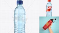 5218+ 500ml Blue Bottle with Sport Cap PSD Mockup Exclusive Digital PSD Resource