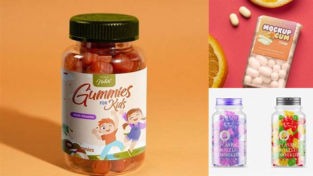 522+ Gummies Mockup Easy-to-Edit PSD