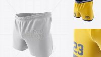 5220+ Men’s Rugby Shorts HQ PSD Mockup Halfside View Free PSD for Designers