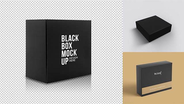 5223+ Black Box Mockup Psd Free Download Best for Showcase