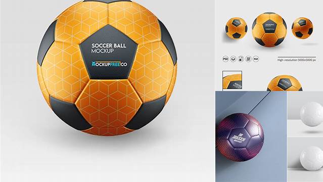 5223+ Matte Soccer Ball PSD Mockup Unique Free Photoshop Files