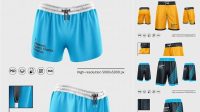 5223+ Women’s Basketball Shorts PSD Mockup Side View High-Quality Editable PSD