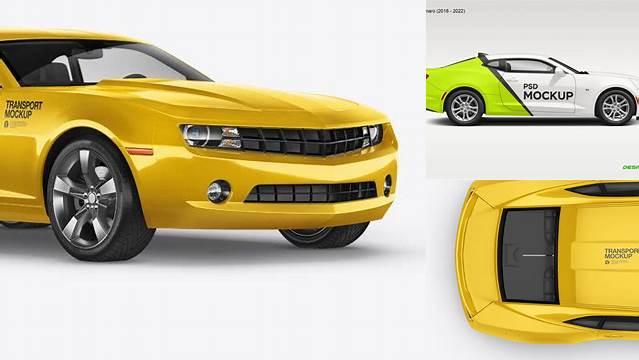 5224+ Chevrolet Camaro PSD Mockup Top view For Free Download