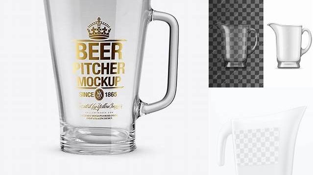 5227+ Empty Glass Pitcher PSD Mockup Layered PSD File Free Download