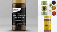 5227+ Spice Bottle Mockup Professional PSD Resource