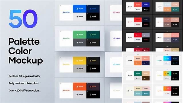 5229+ Color Palette PSD Mockup Top View Free PSD Mockup Resource