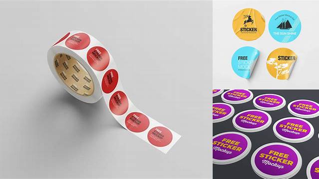 5233+ Circle Sticker Mockup Easy-to-Edit Photoshop Freebie