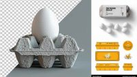 5233+ Egg Carton Design Template Layered PSD File