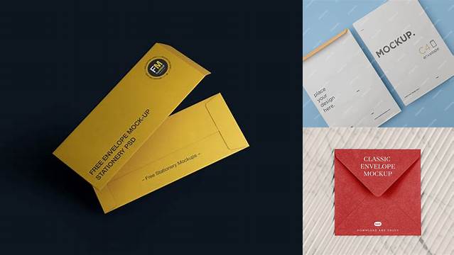 5236+ Mockup Envelope A4 Free PSD