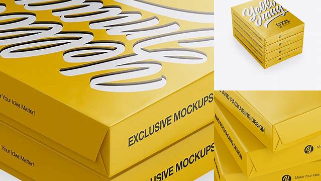 5237+ 4 Glossy A4 Size Paper Sheet Packs PSD Mockup Mockup PSD Free Download