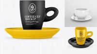 5237+ Matte Cup and Saucer PSD Mockup Advanced Free Graphic Template