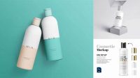 5238+ Clear Cosmetic Bottle PSD Mockup High-Quality Digital Mockup Resource