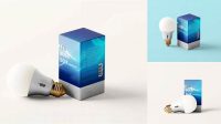 5238+ Led Bulb Box Mockup Free Download PSD for Creative Projects