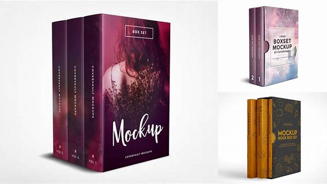 5246+ 4 Book Box Set Mockup Free Download Free