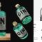 525+ Gin Bottle Mockup Free PSD