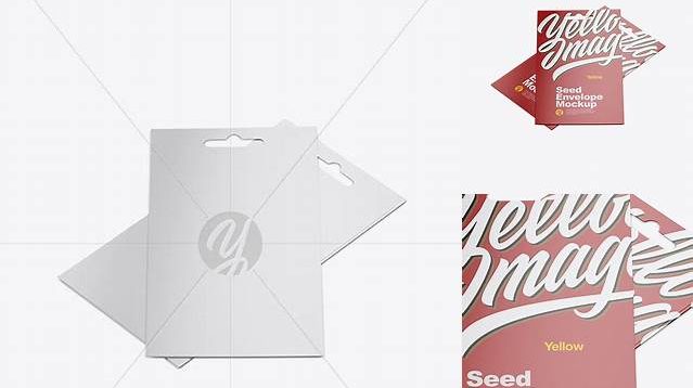 525+ Two Matte Seed Envelopes PSD Mockup Professional Photoshop Design Freebie