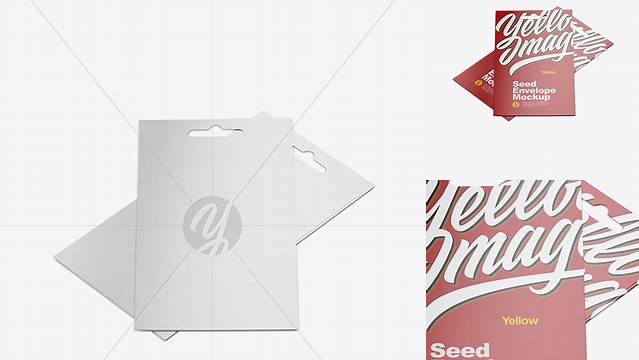 525+ Two Matte Seed Envelopes PSD Mockup Professional Photoshop Design Freebie