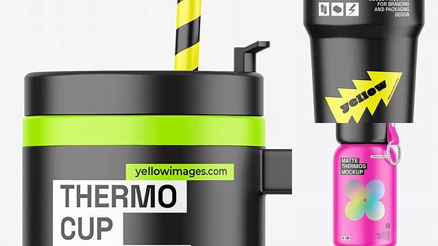 5250+ Matte Thermo Cup PSD Mockup Free Creative Design