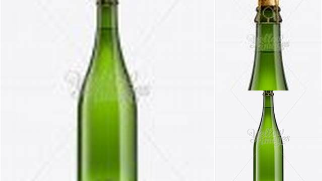 5253+ Emerald Green Beer Bottle sealed with a Cork and Muselet 750ml Advanced Photoshop Design Free