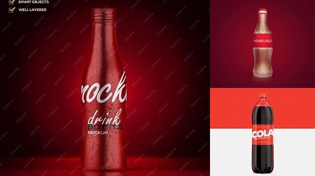 5254+ PET Bottle with Cola PSD Mockup Creative Design PSD Free Download