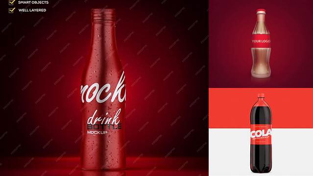 5254+ PET Bottle with Cola PSD Mockup Creative Design PSD Free Download