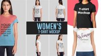 5256+ Ladies T Shirt Mockup Easy Editable